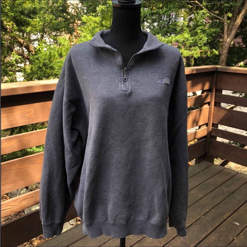 VTG 90s Reebok Men's Charcoal 1/4 Zip Sweatshirt